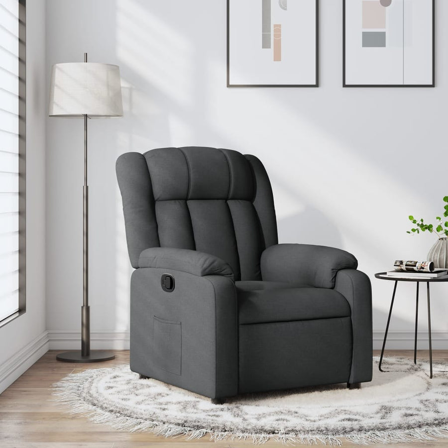Relaxfauteuil Donkergrijze Stof