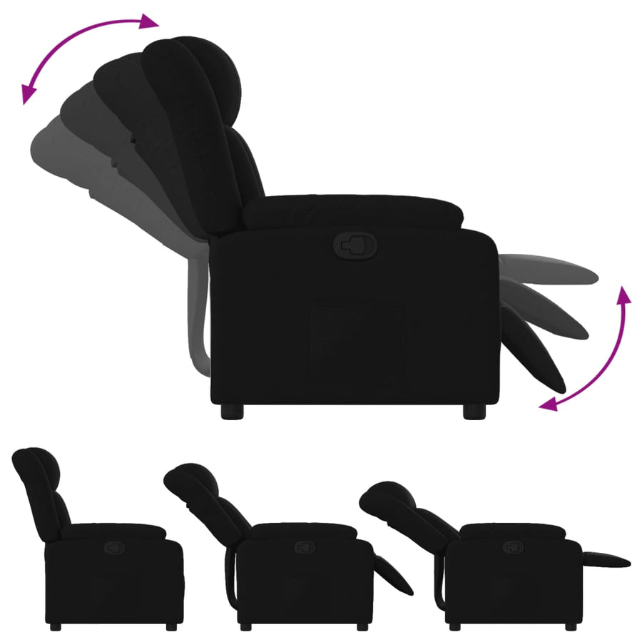 Relaxfauteuil Zwarte Stof