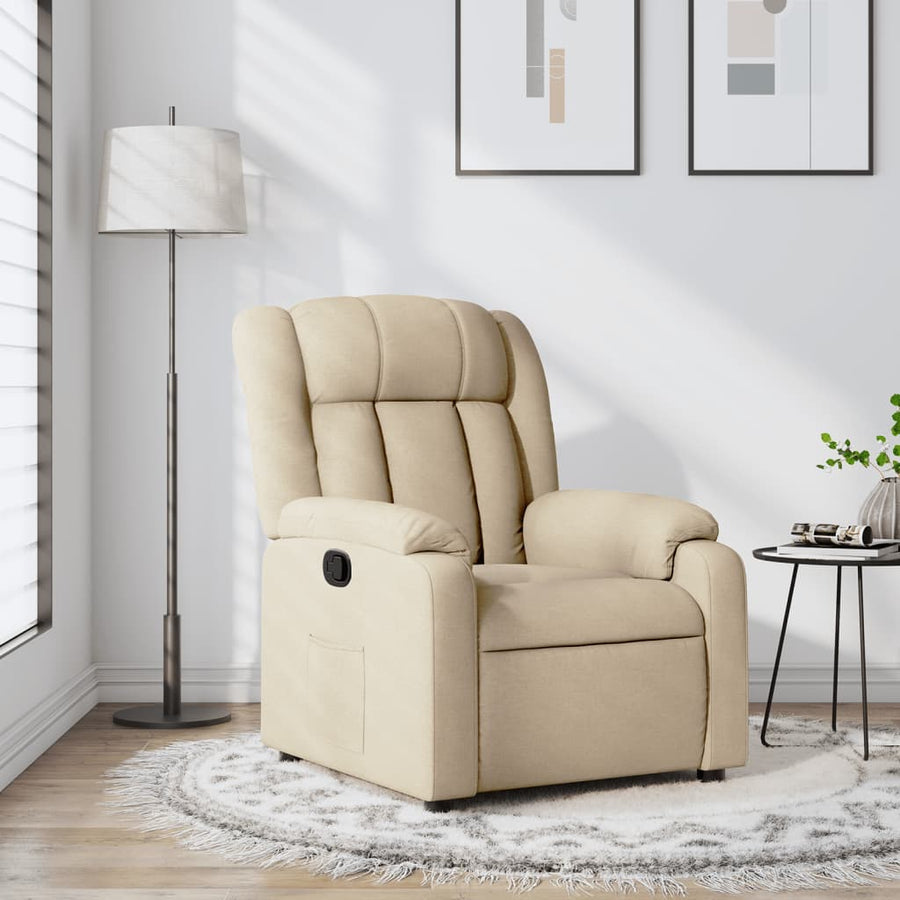 Relaxfauteuil Crème Stof