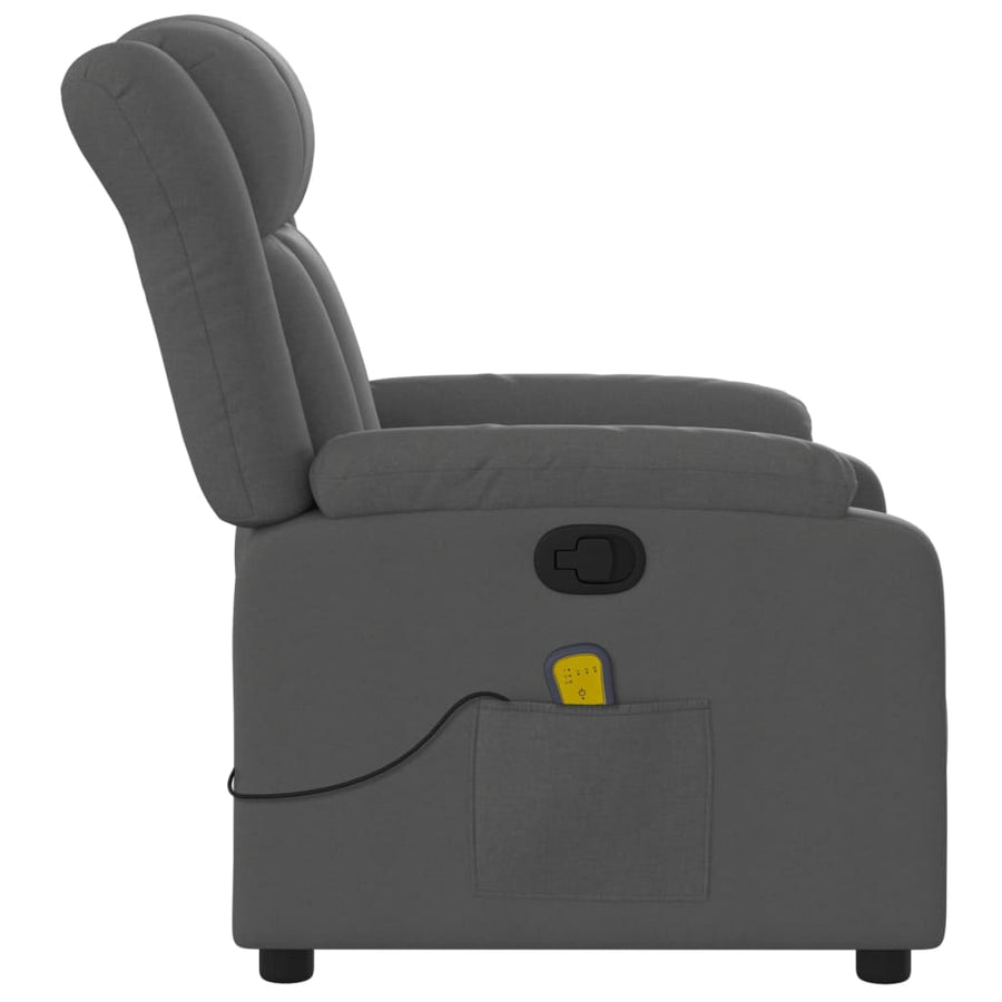 Massagestoel in donkergrijze stof