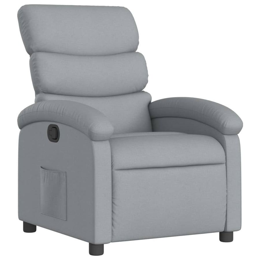 Relaxfauteuil lichtgrijze stof