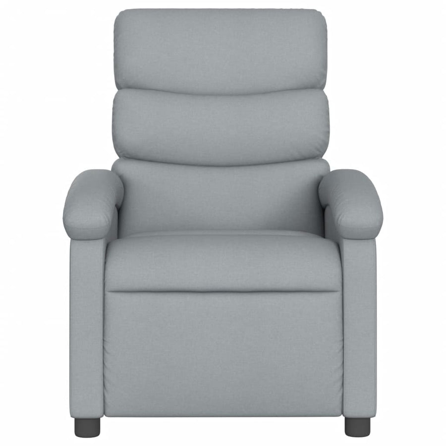 Relaxfauteuil lichtgrijze stof