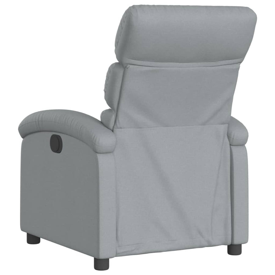 Relaxfauteuil lichtgrijze stof