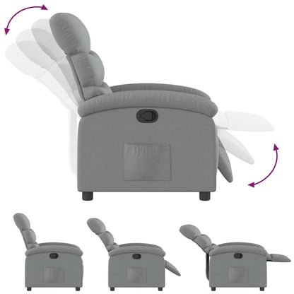 Relaxfauteuil lichtgrijze stof