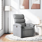 Relaxfauteuil lichtgrijs stof handmatig verstelbaar