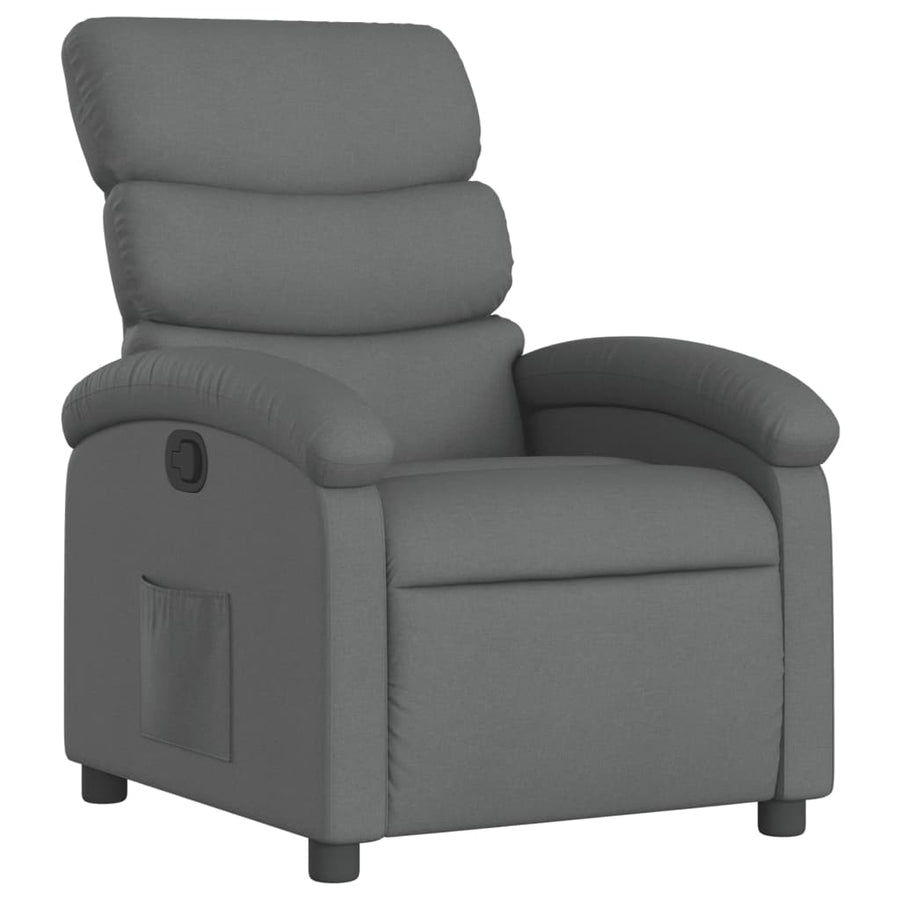 Relaxfauteuil donkergrijze stof