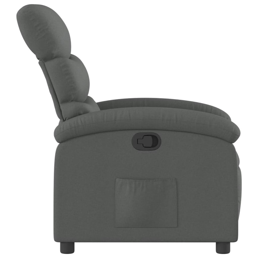 Relaxfauteuil donkergrijze stof