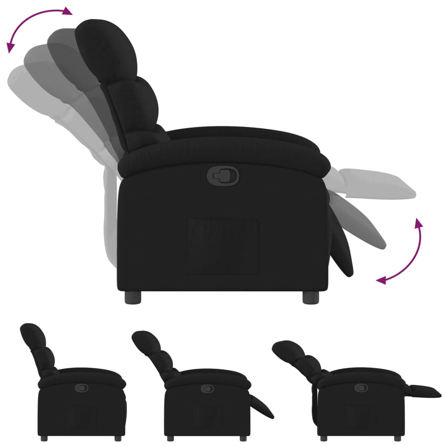Relaxfauteuil Zwarte Stof