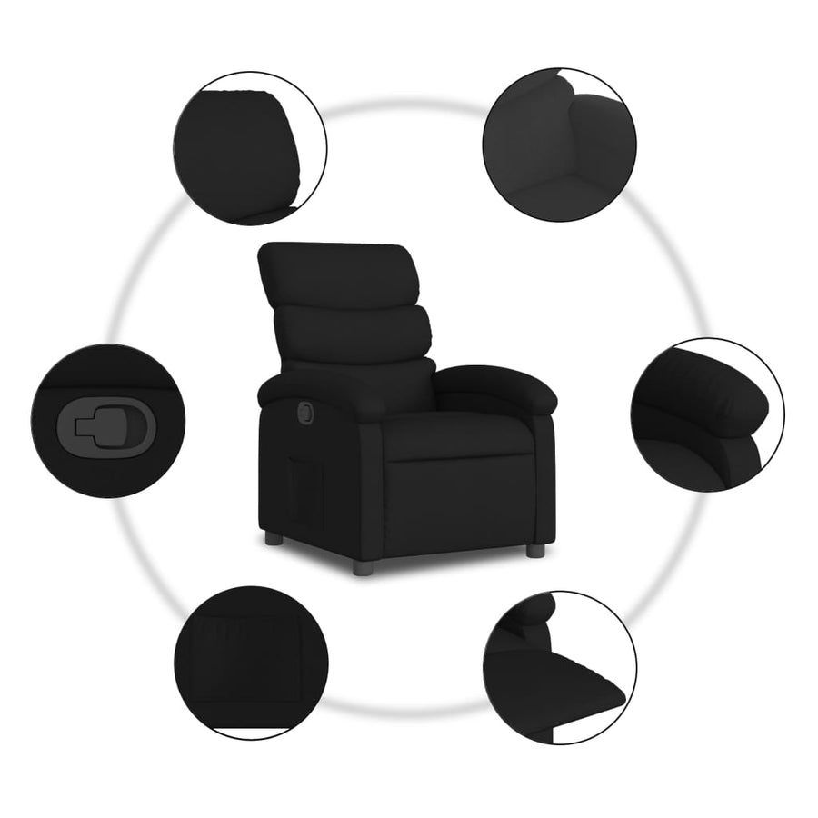 Relaxfauteuil Zwarte Stof