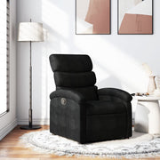 Relaxfauteuil zwarte stof handmatig verstelbaar
