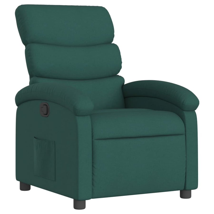 Relaxfauteuil donkergroene stof