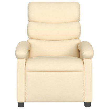 Relaxfauteuil crème stof