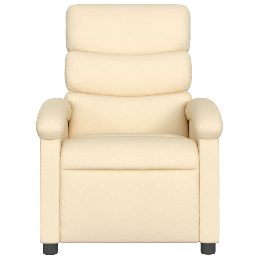 Relaxfauteuil crème stof