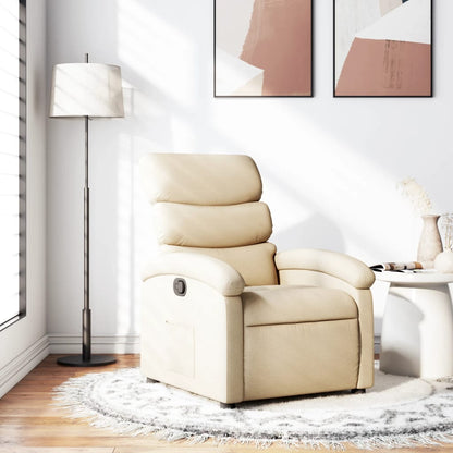 Relaxfauteuil crème stof