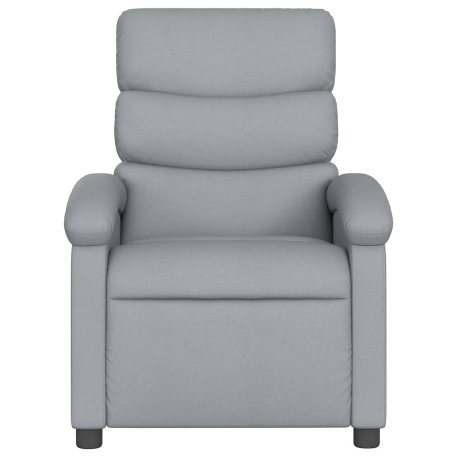 Massagestoel met lichtgrijze stof
