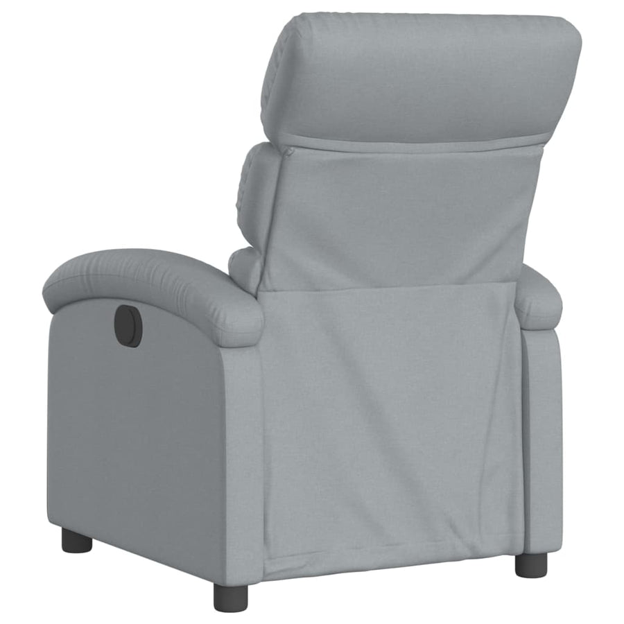 Massagestoel met lichtgrijze stof