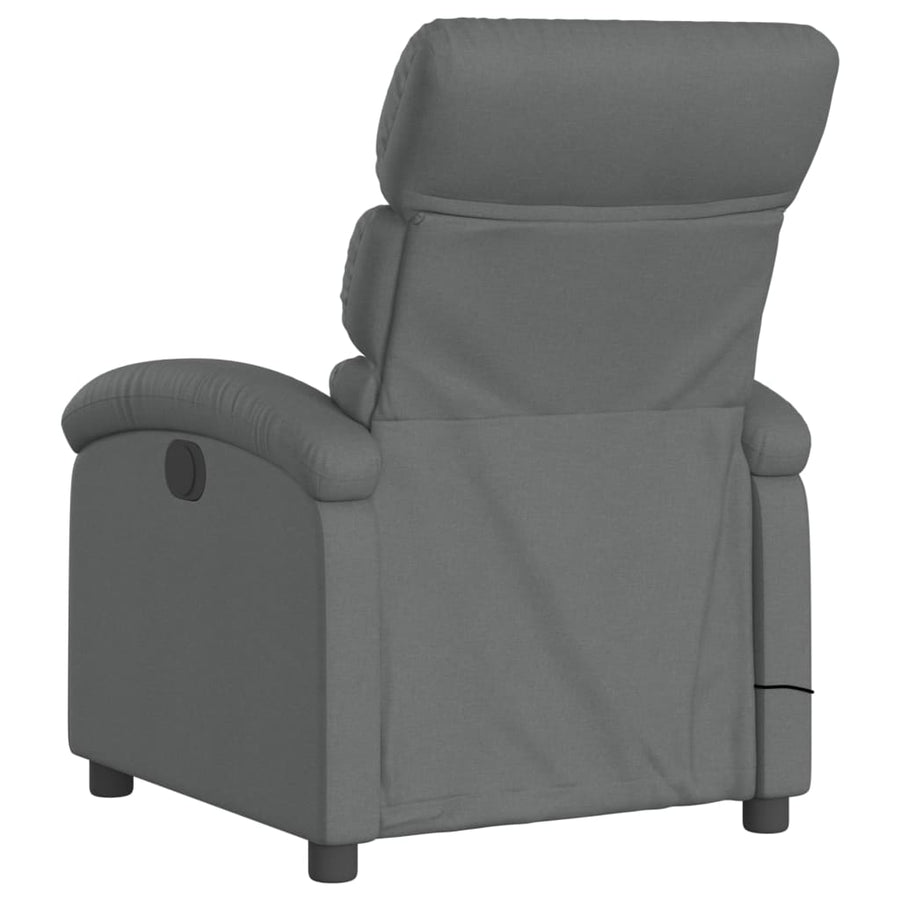 Massagestoel in donkergrijze stof