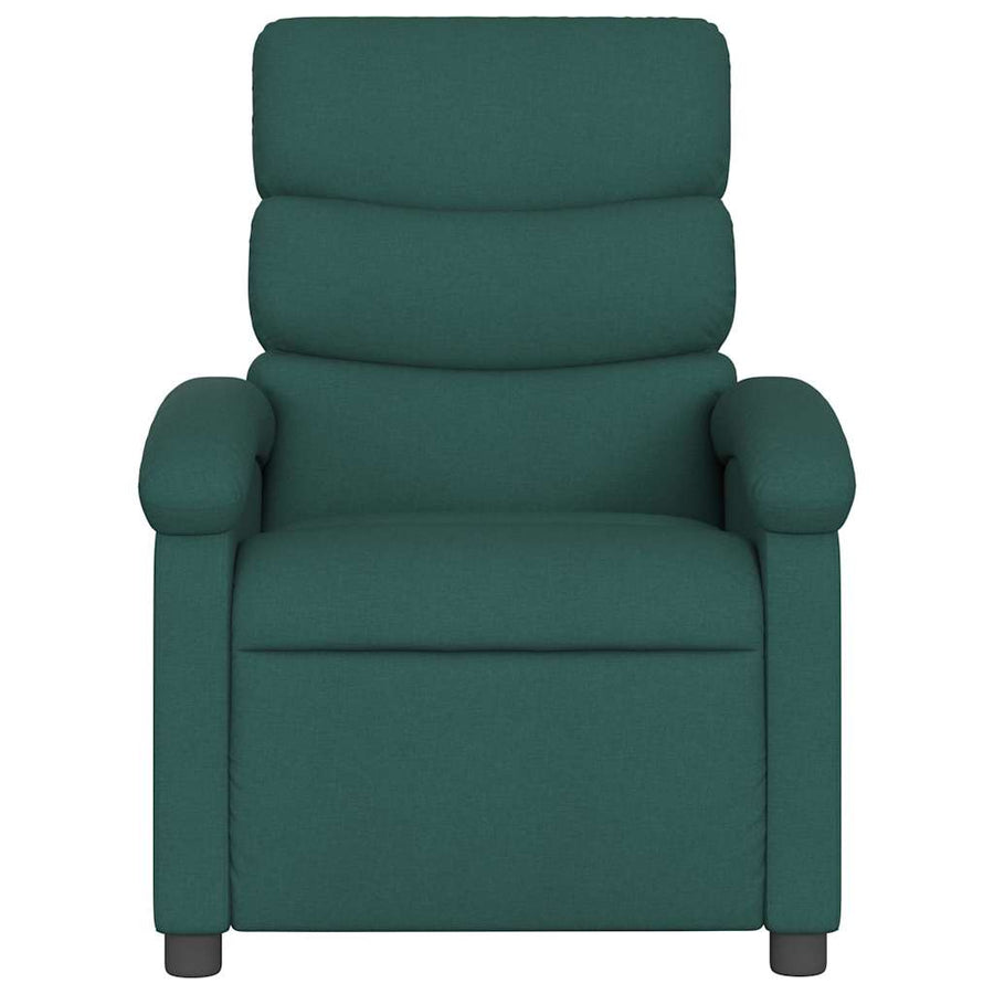Massagestoel met donkergroene stof