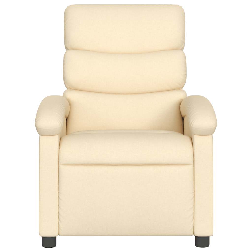 Massagestoel met crèmekleurige stof