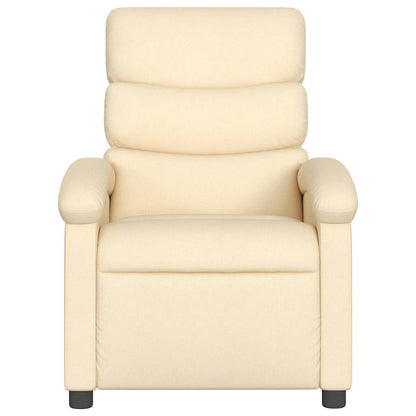 Massagestoel met crèmekleurige stof