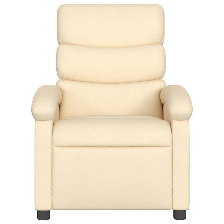 Massagestoel met crèmekleurige stof