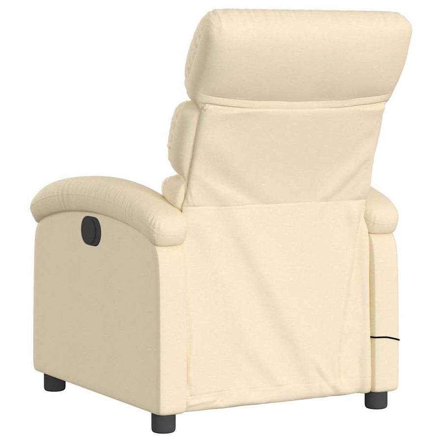 Massagestoel met crèmekleurige stof
