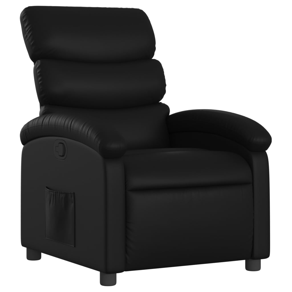 Relaxfauteuil zwart kunstleer