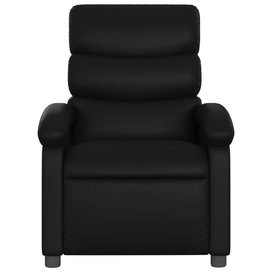 Relaxfauteuil zwart kunstleer