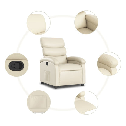 Relaxfauteuil Crème Kunstleer