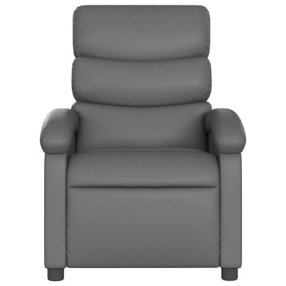 Relaxfauteuil grijs kunstleer