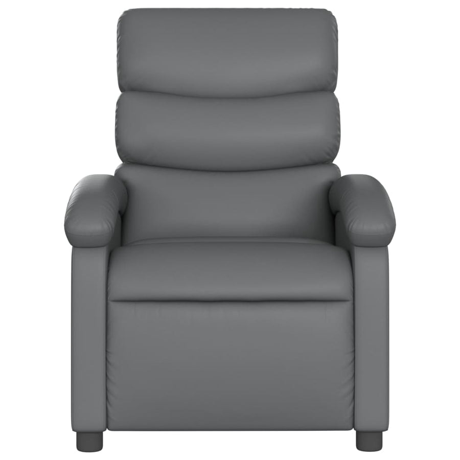 Relaxfauteuil grijs kunstleer