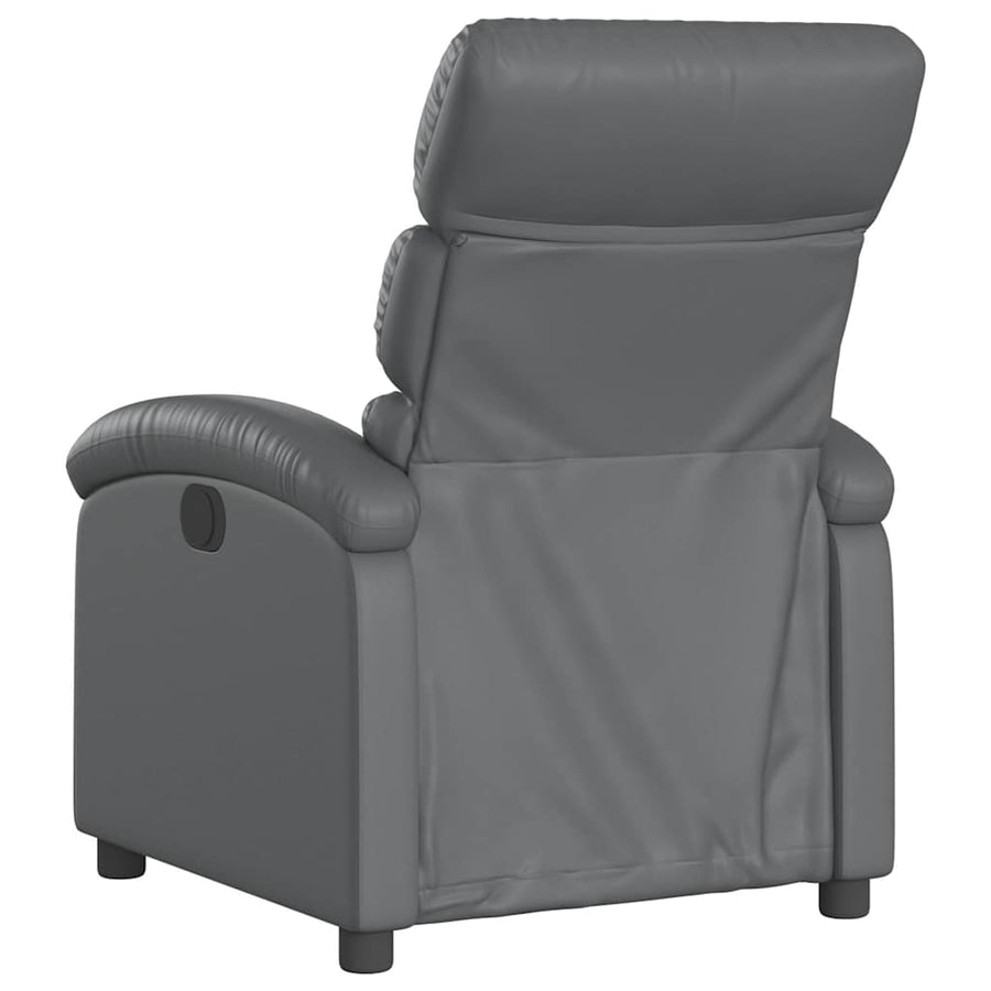 Relaxfauteuil grijs kunstleer