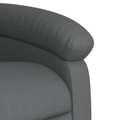 Relaxfauteuil grijs kunstleer