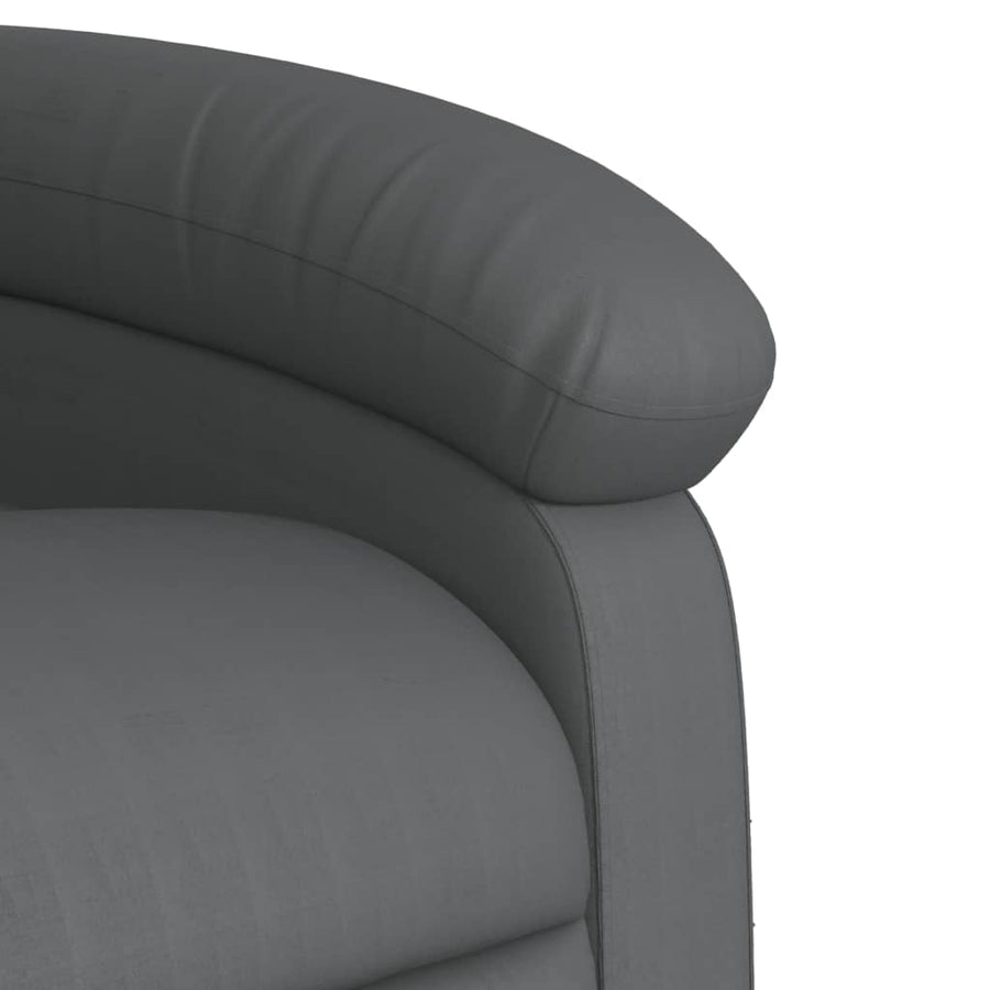 Relaxfauteuil grijs kunstleer