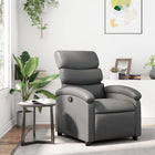Relaxfauteuil grijs kunstleer