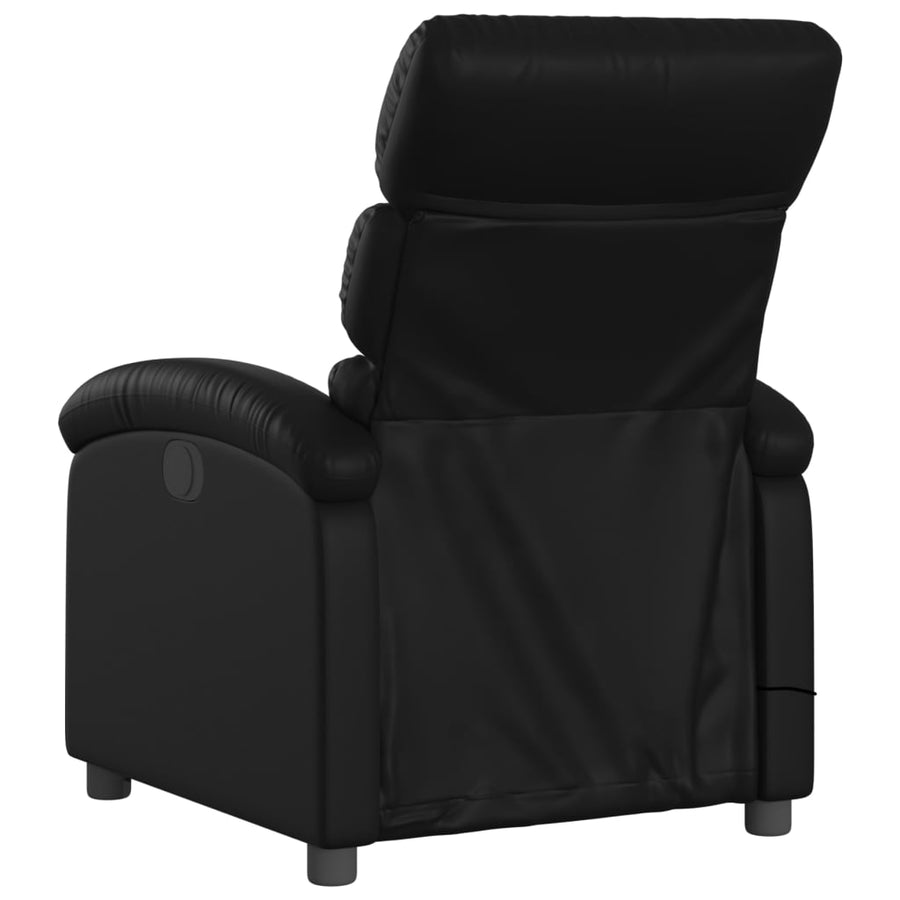 Massagestoel van zwart kunstleer