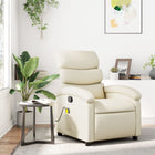 Massagestoel crèmekleur kunstleer