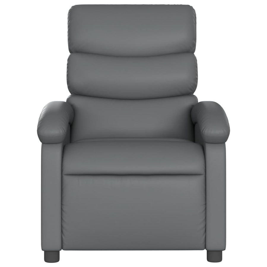Massagestoel van grijs kunstleer