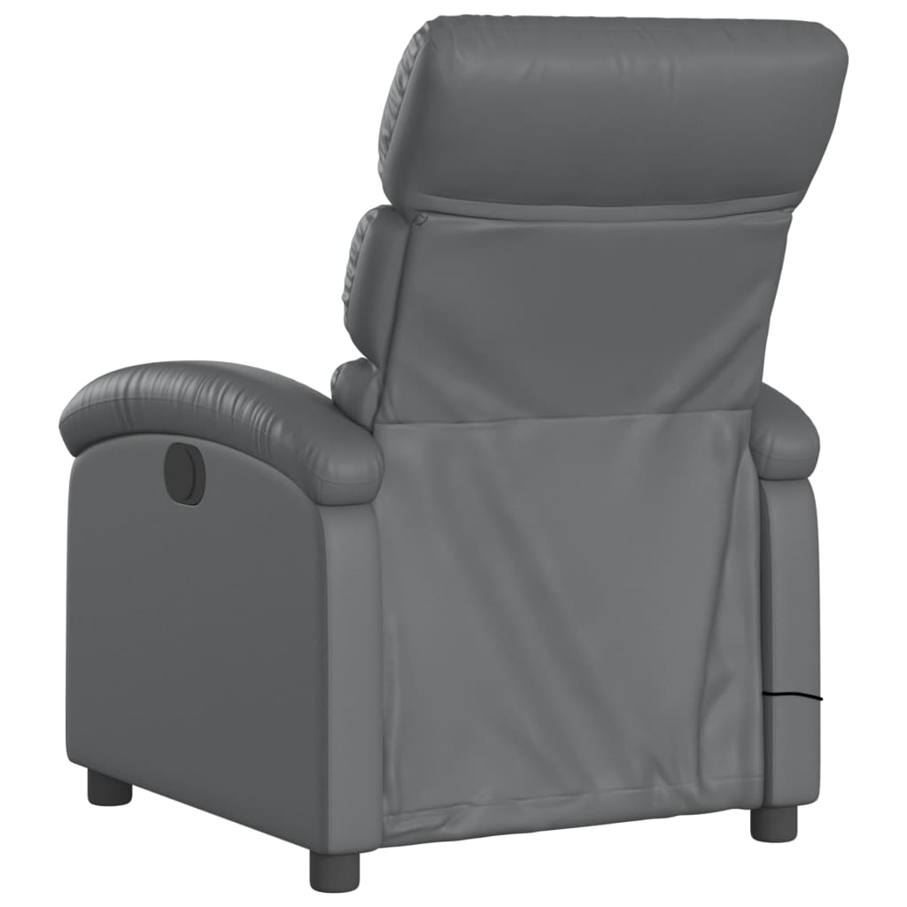 Massagestoel van grijs kunstleer