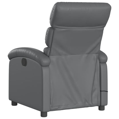 Massagestoel van grijs kunstleer