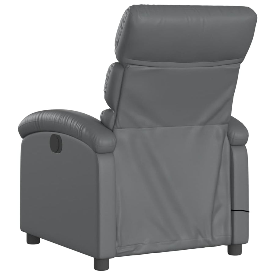 Massagestoel van grijs kunstleer