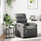 Massagestoel grijs kunstleer