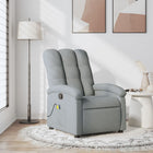 Massage chair with light grey fabric