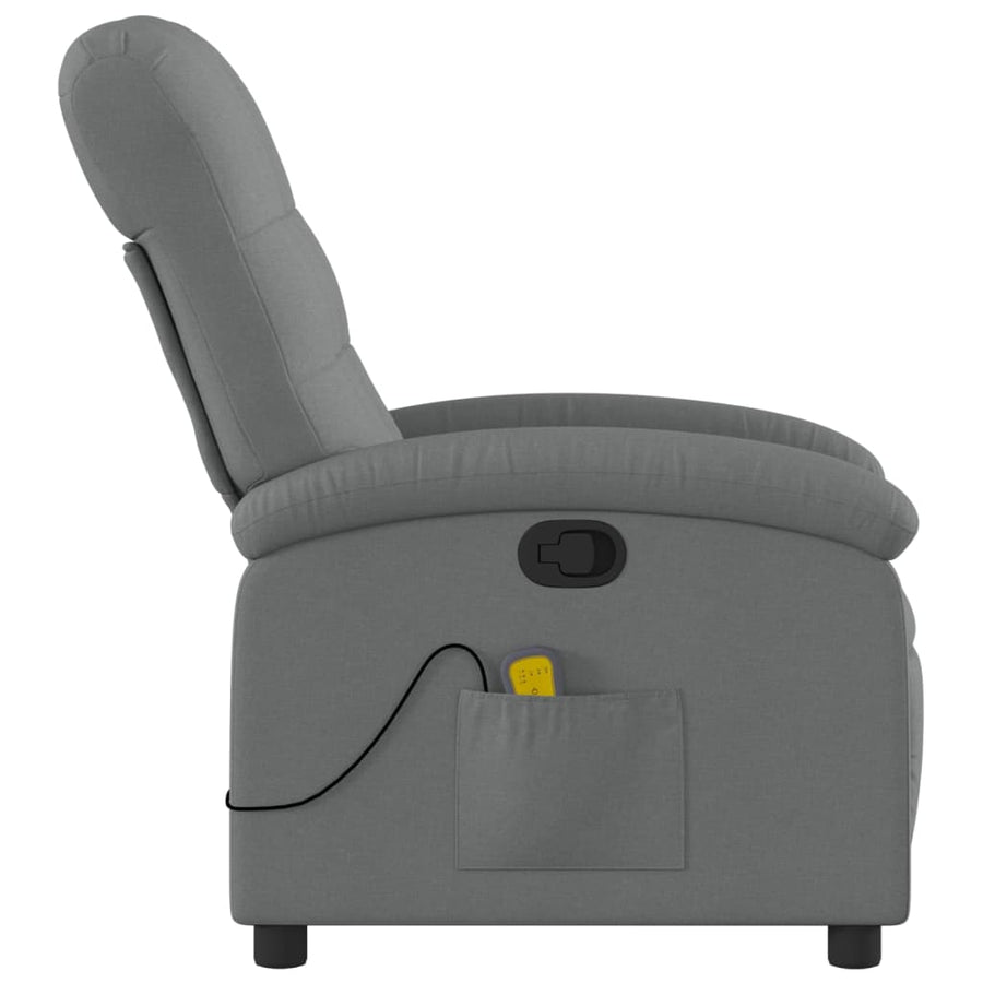 Massagestoel in donkergrijze stof