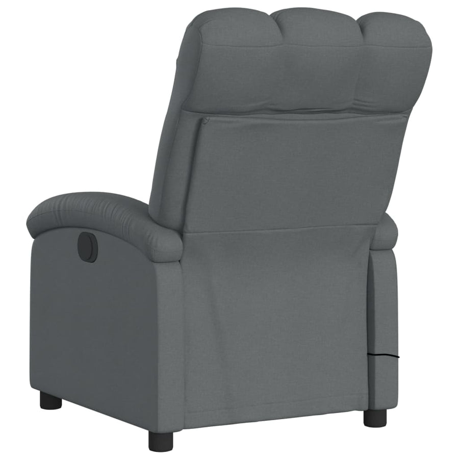 Massagestoel in donkergrijze stof