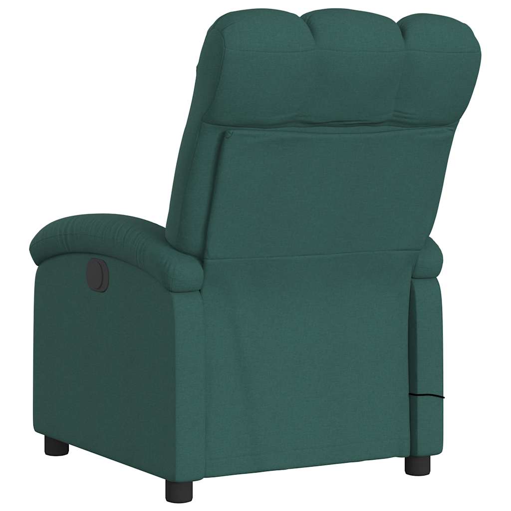 Massagestoel met donkergroene stof