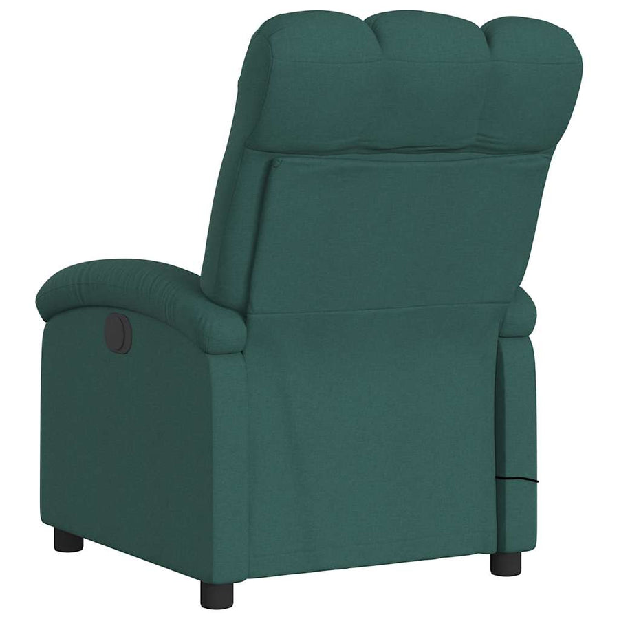 Massagestoel met donkergroene stof