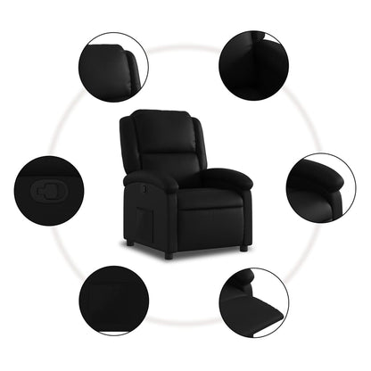 Relaxfauteuil zwart kunstleer