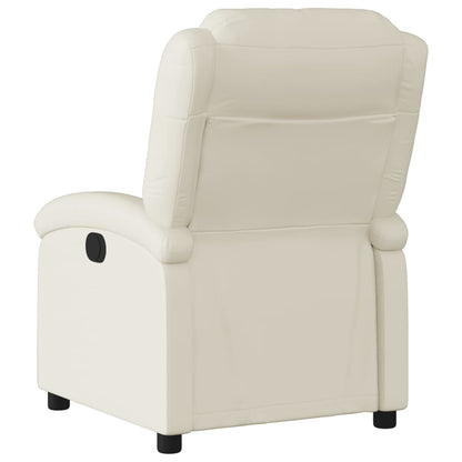 Relaxfauteuil crèmekleurig kunstleer