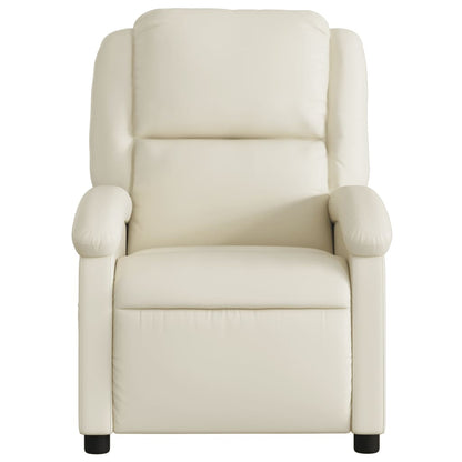 Relaxfauteuil crèmekleurig kunstleer